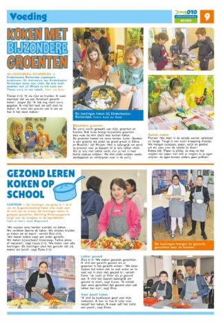 Krantenartikel Jong010: gezond leren koken op school