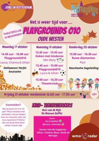 Activiteiten Playground010:19/10-21/10